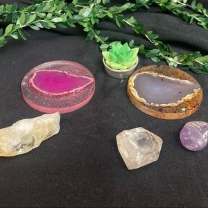 Handmade Geode Agate Coasters